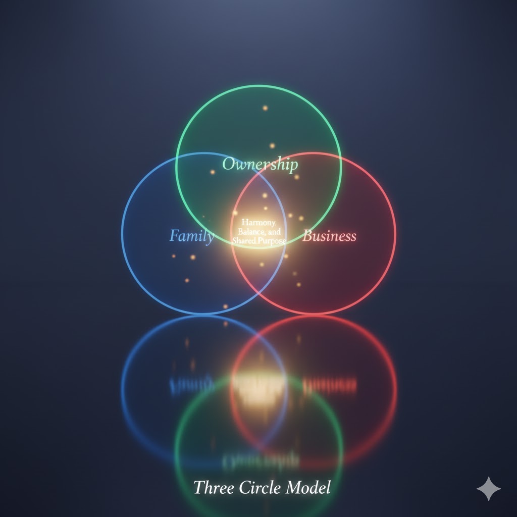 Three Circles Components of the Three Circle Model